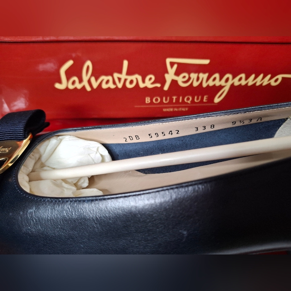 NIB VTG Salvatore Ferragamo Women Shoe 9.5 AAA - Picture 10 of 12